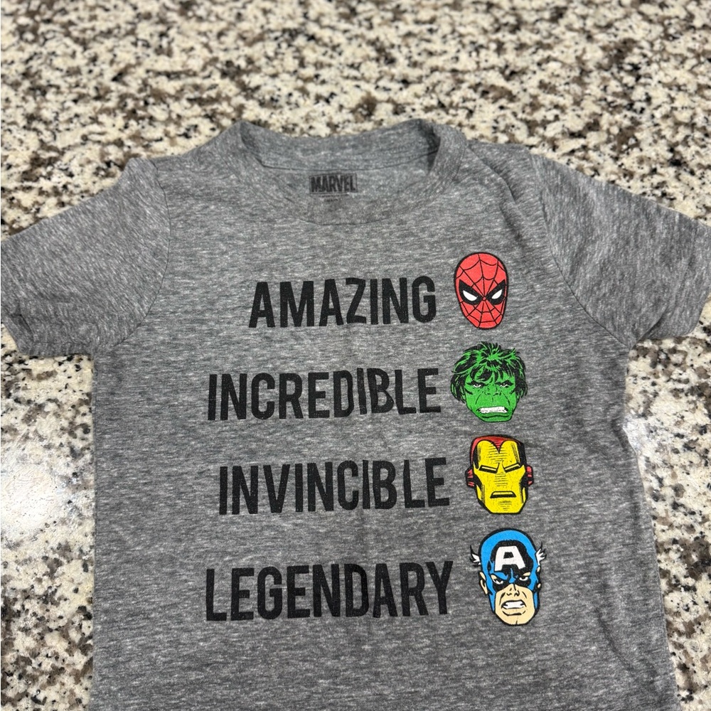 Marvel Gray Superhero Graphic T-Shirt 2t boys